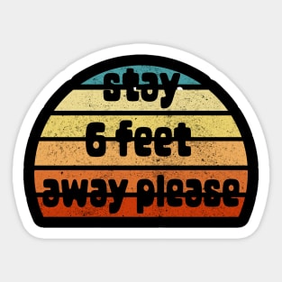 Please Stay 6 Feet Away Mask Sticker